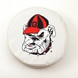 Georgia Bulldogs White Tire Cover, Small