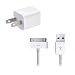 USB Power Wall Charger + Syn Data Cable for Apple iPod Touch iPhone 4 4S 3G 3GS