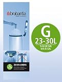 Brabantia Smartfix G 30 Liter Bin Liners ~ 20 Ct Bags (Pack of 6)