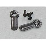 200 Black Plated Ridged Picture Frame Turn Button 1 with Black Screws