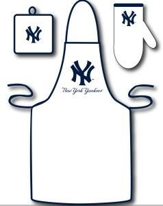 New York Yankees Apron ( Oven Mitt and Potholder Set)
