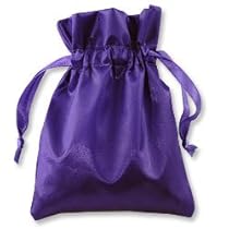 Satin Pouch Large Purple (Package of 10)