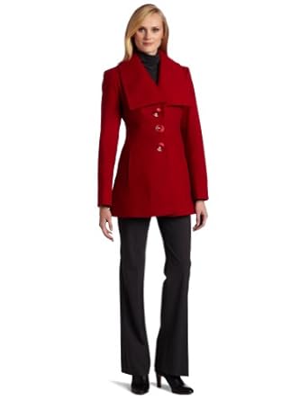 Jessica Simpson Coats Women's Napkin Collar Pea Coat