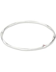 ELLE Jewelry Sterling Silver Bangle Bracelets 8"