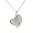 Eve's Addiction Sterling Silver Palm Tree Heart Charm Pendant, 18 inches