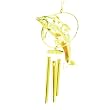 Dolphin Porpoise Wind Chime 24k Gold Plated W/ Crystals