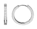 Diamond Huggie Hoop Earrings 1/10 ctw in 14K White Gold (7/16 inch)
