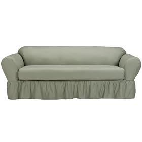 Simply Shabby Chic® Cotton Duck Sofa Slipcover - Green