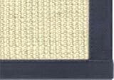 4' x 6' Icon Wool/Sisal Area Rug Carpet - Navy - 9 Sizes Available