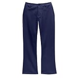 Girls Uniform Flat-Front Stretch Pants - Navy