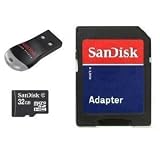 Sandisk 32GB MicroSDHC Micro SD Card with MicroSD to SD adapter & Mobilemate Reader