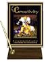 Creativity (Sports) Desktop Pen Set with 8" x 10" Gold Plate and Image