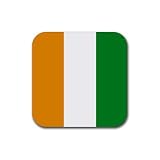 Cote D' Ivoire Flag Square Coasters (set of 4)
