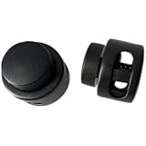 Black Round Cord Lock Stopper Toggles 2 Holes Clothing Hood Adjuster Elastic 10 Pieces