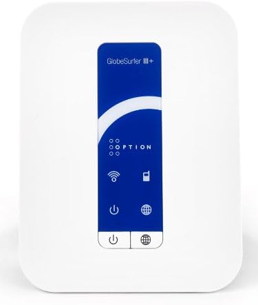 Option GlobeSurfer III+ GSM/HSPA Router - 3G+ Wireless Gateway for Voice, Broadband Data, and Wi-Fi - White