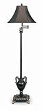 Living Well 5033 Tuscany Gold Swing Arm Floor Lamp with Bronze Silk Shade