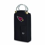 NFL Arizona Cardinals Metro Brunello Insulated Neoprene Two-Bottle Wine Tote with Corkscrew, Black