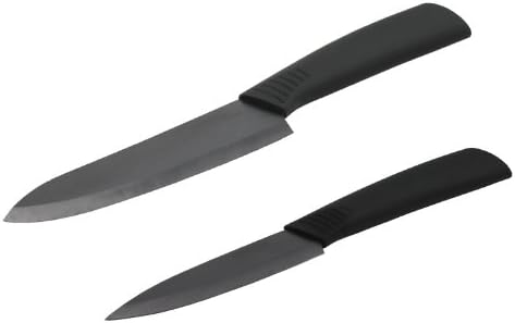 Toponeware CKBKB46 2-Piece Ceramic Knife Set, Black