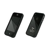 AT&T Apple iPhone 4 Premium Silicone TPU Gel Skin Border Case, Black
