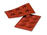 Review Martellato  / Silicone Bakeware Half-Spheres 60mm diam. x 30mm deep. 6 molds per sheet.