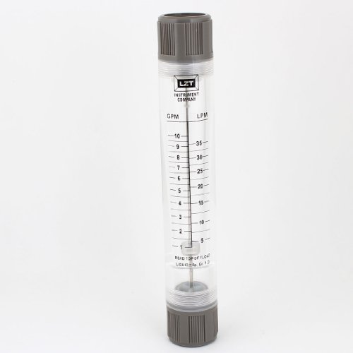 uxcell 5-35LPM Inline Rotameter Clear Acrylic Water Flowmeter 1PT Dia Threads