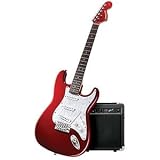 Fender Starcaster Candy Apple Red Strat Electric Guitar Pack