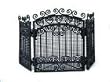 Dollhouse Miniature Black Folding Fireplace Screen