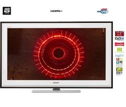 Sony KDL-32E5510 - 32 BRAVIA LCD TV - widescreen - 1080p (FullHD) - HDTV 1080p - white with walnut frame