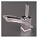 LightInTheBox Contemporary Centerset Lavatory Faucet with Tempered Glass Decor and 360-degree Rotation Rectangular Handle, Chrome