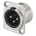 Neutrik NC3MD-L-1 XLR D Series Panel Mount Male Nickel