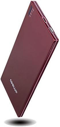 2015 new! COOLUP Slim One 3500mAh Air Portable Charger external battery charger Power Bank (only 4.5mm, Unibody Aluminum Housing), for iPhone 6 Plus 5s 5c 5 4S (Apple adapters not included), Samsung Galaxy S5 S4 S3 Note 3, 4, LG Volt G3 Optimus Realm, Nexus 4 6, HTC One M8 M7 Desire 816 and Other Smartphones (Red)