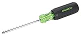 Greenlee 0353-11C Screwdriver with Soft Ergo Grip, Square-Recess Tip, #0 by 4-Inch [並行輸入品]