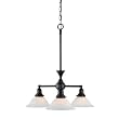 Royce Lighting RC2186/3ORB Essex Three-Light Chandelier Oil Rubbed Bronze with Opal Etched Globes