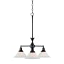 Royce Lighting RC2186/3ORB Essex Three-Light Chandelier Oil Rubbed Bronze with Opal Etched Globes