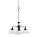 Royce Lighting RC2186/3ORB Essex Three-Light Chandelier Oil Rubbed Bronze with Opal Etched Globes