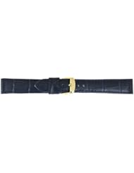 Handmade Ladies 14mm Navy Crocodile Grain Calf Leather Watch Strap