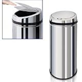 Touch Free Trash Can - 11 Gallon Capacity (Chrome) (30.25