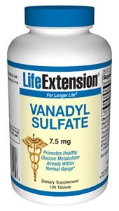Life Extension Vanadyl Sulfate Tablets, 7.5 mg, 100 Count