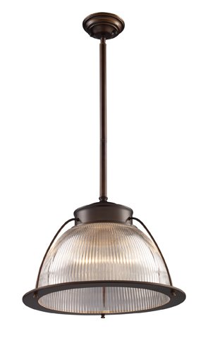 Landmark 60014-1 Halophane 1-Light Pendant, Aged Bronze, 13-Inch H by 16-Inch W On Sale