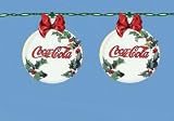 enlarged image: Kurt Adler White Coca-Cola Lights with Holly Leaves