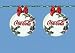 Kurt Adler White Coca-Cola Lights with Holly Leaves