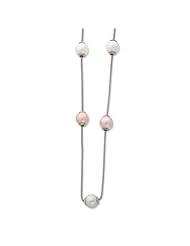 Sterling Silver Freshwater Cultured Pearl Multi-Strand W/2in Ext. Necklace