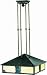 Meyda Tiffany Custom Lighting 27891 Seneca Single Branch Leaf 3-Light Pendant, Craftsman Brown Finish with Beige and Blue Green Art Glass