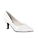 3 Inch Trendy High Heel Shoe Block Heel Classic Pump White