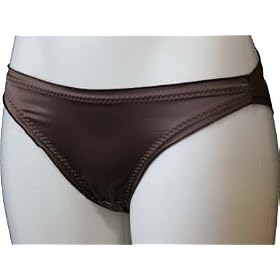 Ex Store Silk High Leg Knickers Brown