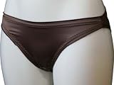 Ex Store Silk High Leg Knickers Brown