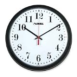 LLR60989 - Wall Clock, 13-1/4, Arabic Numerals, Black Frame