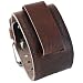 Nemesis Wide Brown Leather Cuff Wrist Watch Band