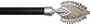 House Parts 48"-80" Black and Silver Fan Window Treatment Rod Set