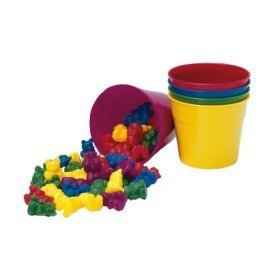 Teddy Bear Math Counters with Matching Cups Preschool Counting and Color Matching Educational Learning Game